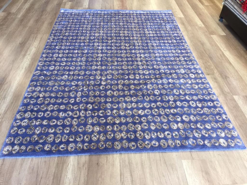 Hoom Rugs Sri Lanka SR 305 Gri Mavi Özel Tasarım Modern Salon Halısı