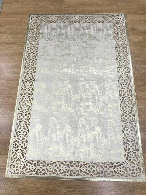 Hoom Rugs Deri Halı 01 Cream Gold Dekoratif Deri Halı