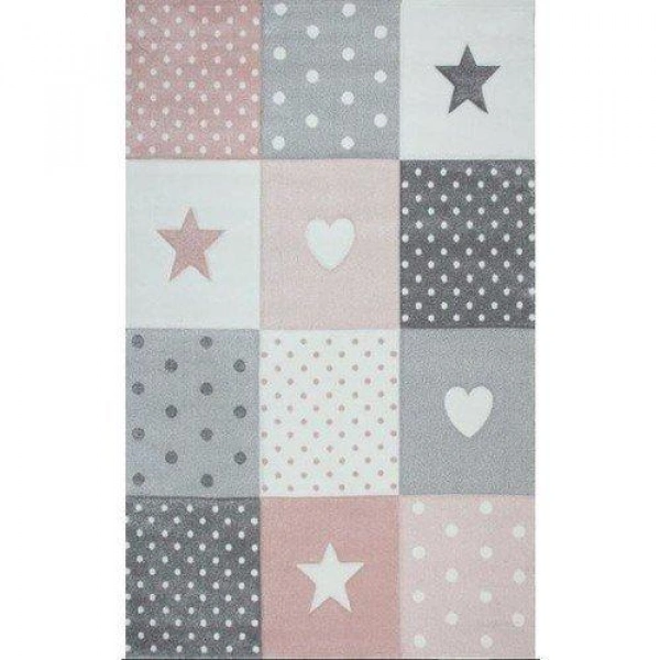 Eko Halı Kids Kds 05 Grey Pink Çocuk Halısı