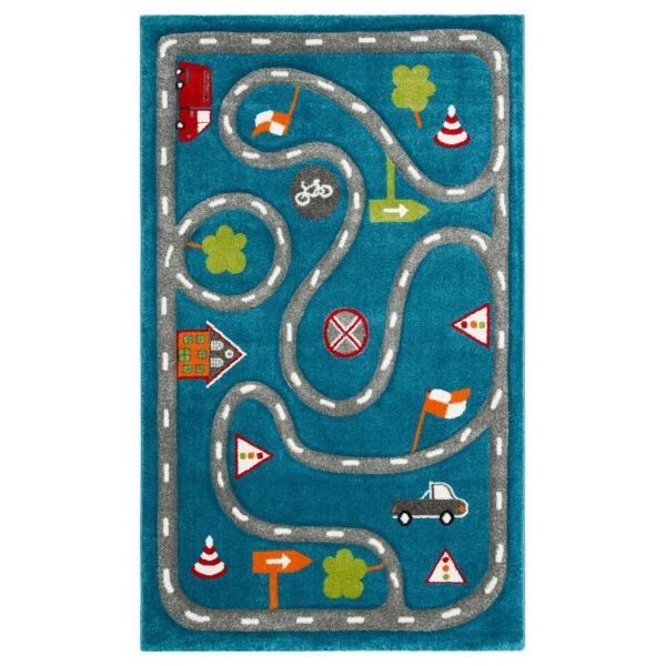 Eko Halı Kids KDS 19 Blue Grey Çocuk Halısı