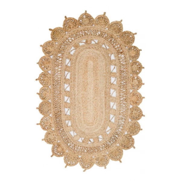 Eko Halı Solo Jüt CA-109 Natural Oval Dekoratif Jüt Kilim