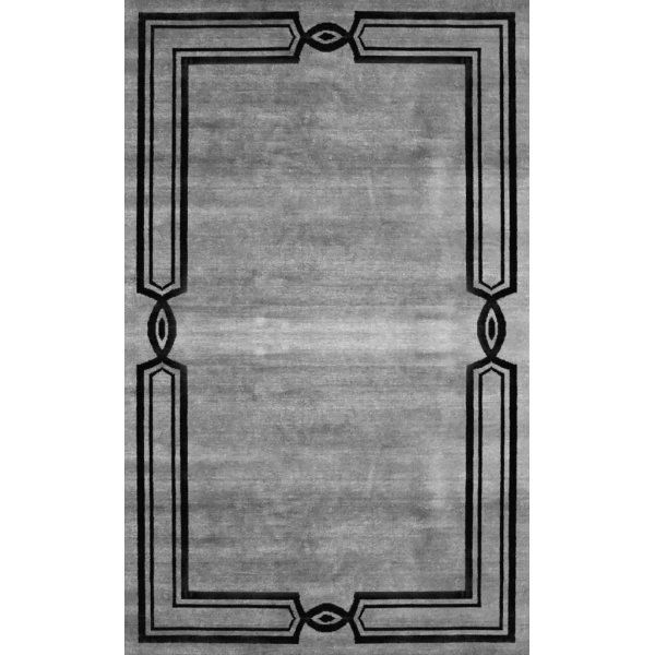 Eko Halı Vogue VG 03 Grey Black Bordürlü Salon Halısı