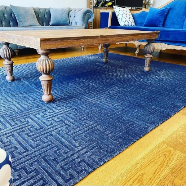 Hoom Rugs Milano 401 Mavi Modern Salon Halısı