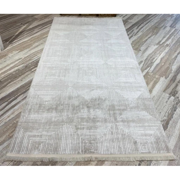Hoom Rugs Napoli 414 Kemik Gri Modern Salon Halısı
