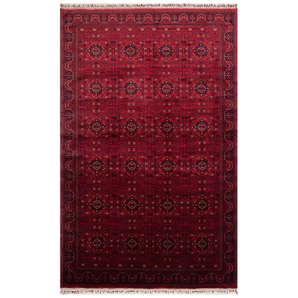 Eko Halı Nostalji 960 Kırmızı Afgan Bambu Uşak Halısı