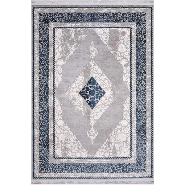 İpek Halı Blossom 13609 Mavi Klasik Salon Halısı