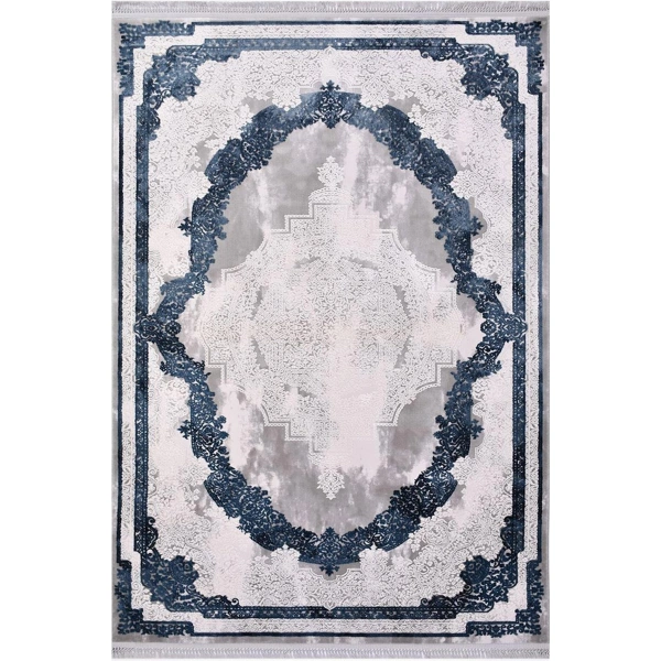 İpek Halı Blossom 13614 Mavi Klasik Salon Halısı