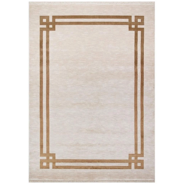 Hoom Rugs York 201 Gold Çerçeveli Modern Salon Halısı