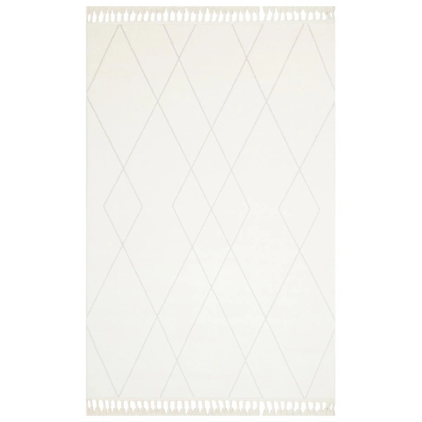 Eko Halı Urban URB 02 White Etnik Desenlere Sahip Hav Toz Vermez Yumuşak Dokulu Modern Halı