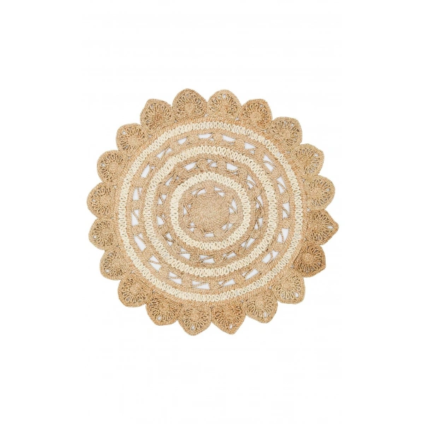 Eko Halı Solo CA-105 Naturel White XW Dekoratif Jüt Kilim