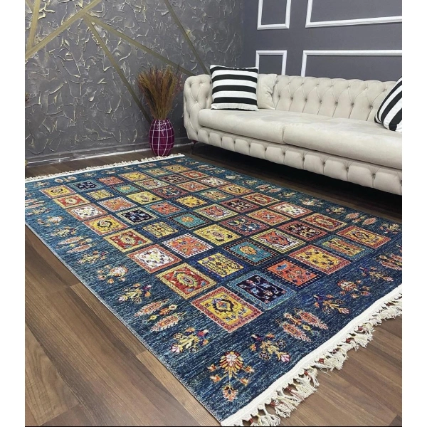Tuğra Halı Şal 10640 Fırsat Etnik Desenli Modern Kilim