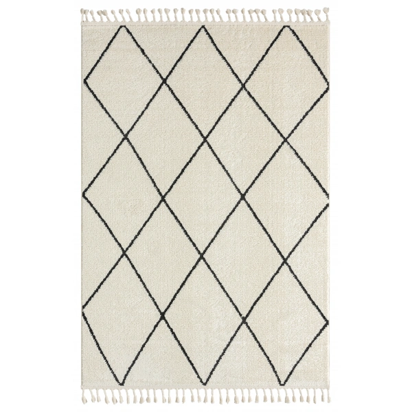 Hoom Rugs Monaco 3021 Siyah Beyaz İskandinav Halı