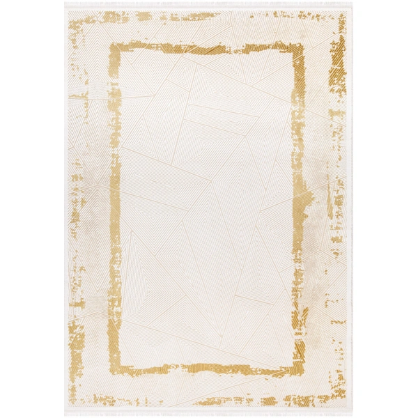 İpek Halı Gaspara 14956 Krem Gold Modern Salon Halısı