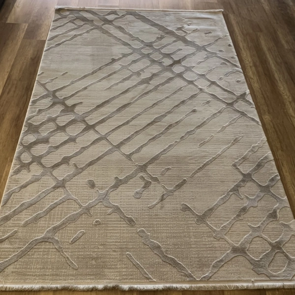 İpek Mekik Halı Gaspara 14770 Gri Modern Salon Halısı