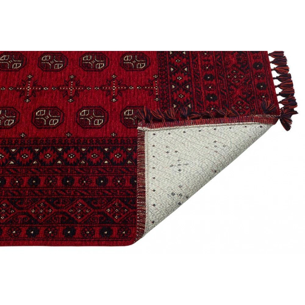 Eko Halı Buhari BHR 04 Red Yıkanabilir Kaymaz İnce Dokuma Halı