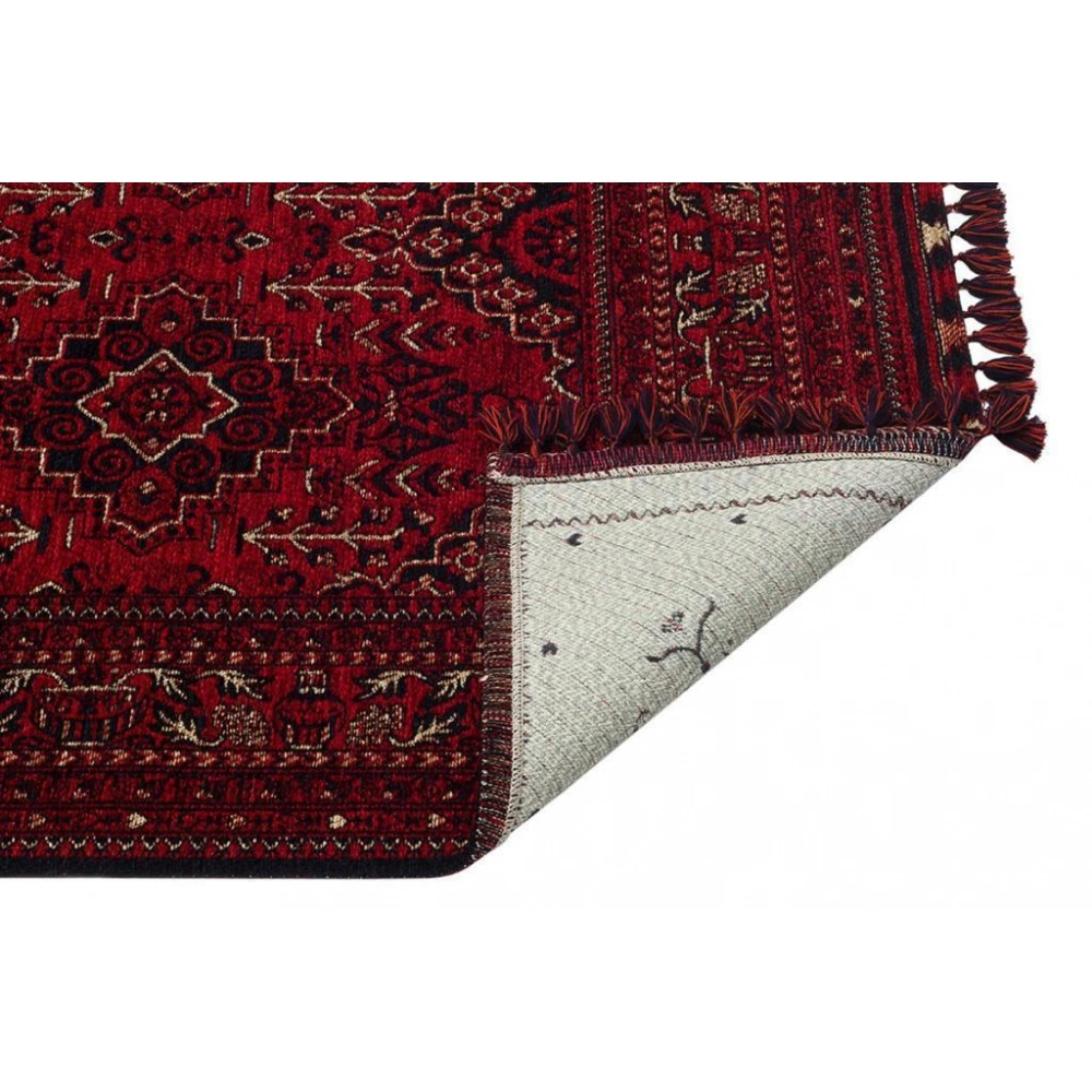 Eko Halı Buhari BHR 05 Red Yıkanabilir Kaymaz İnce Dokuma Halı