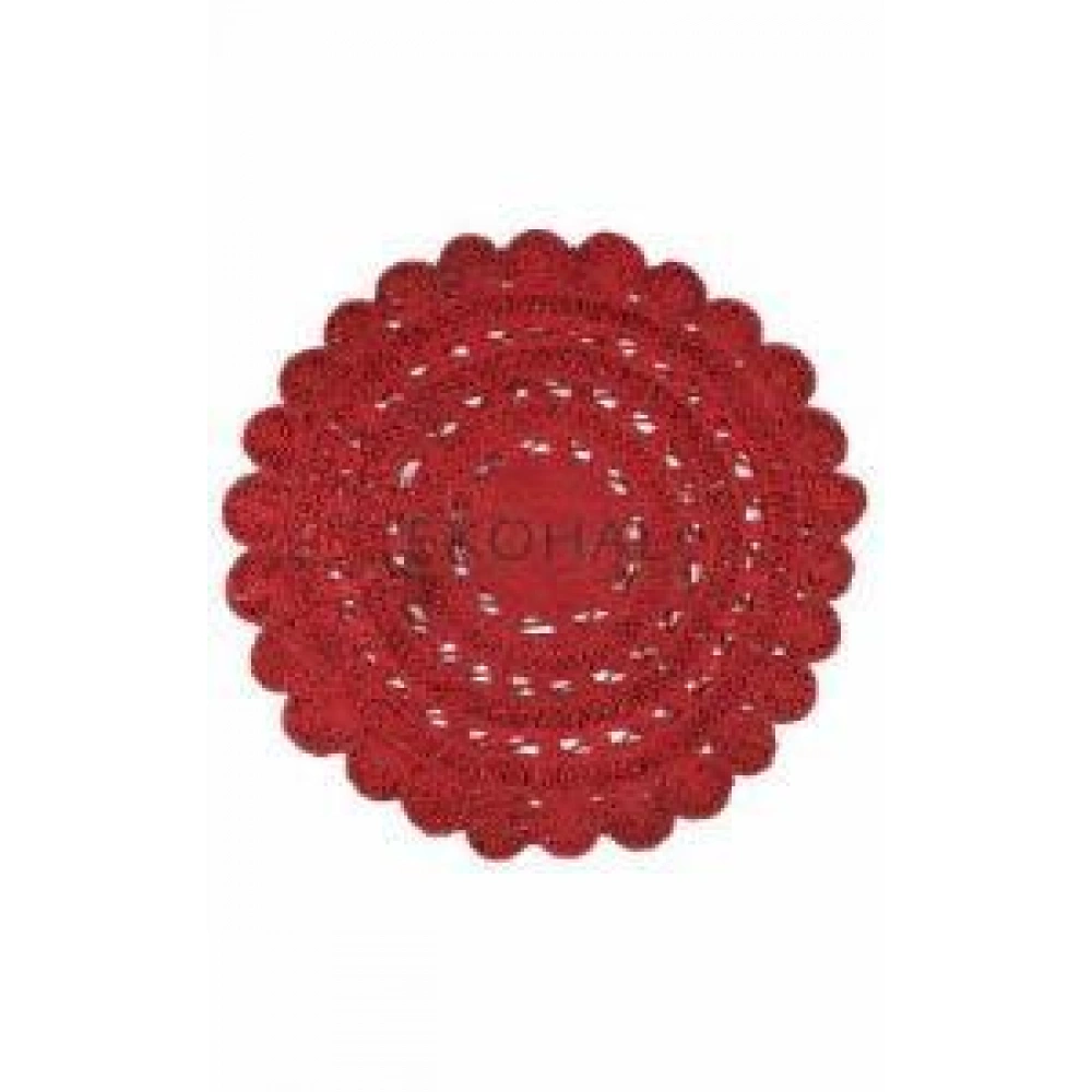 Eko Halı Flatweave CA-105 Red 120x120 1,44 M2 Daire Dekoratif Jüt Kilim