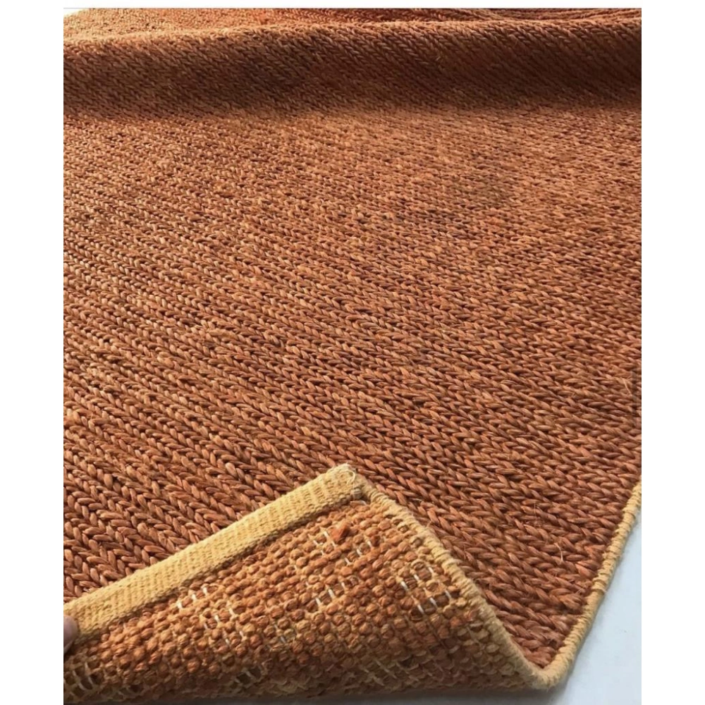 Eko Halı Flatweave Choti Fine Rust El Dokuma Jüt Kilim