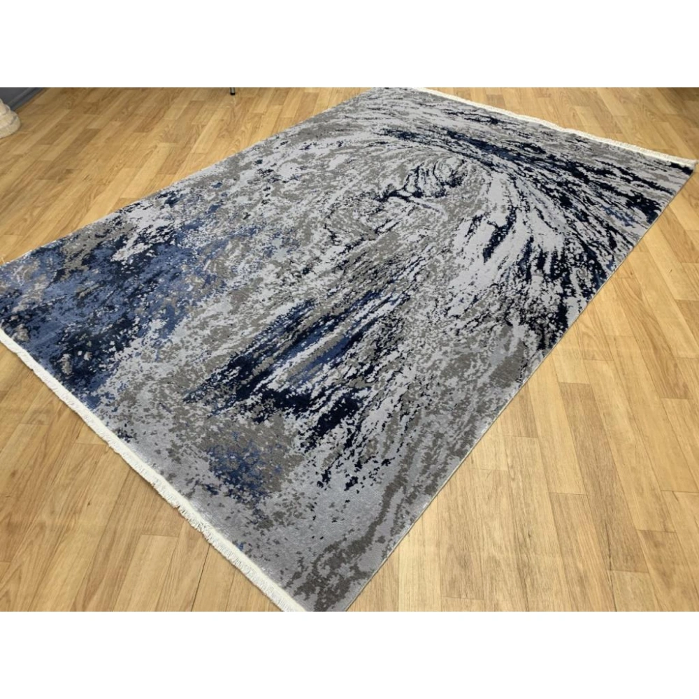 Eko Halı Heritage 626 Grey Blue Modern Bambu Özel Tezgah Halısı