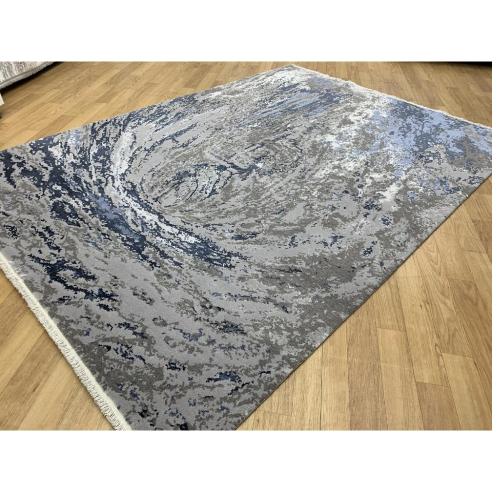 Eko Halı Heritage 626 Grey Blue Modern Bambu Özel Tezgah Halısı