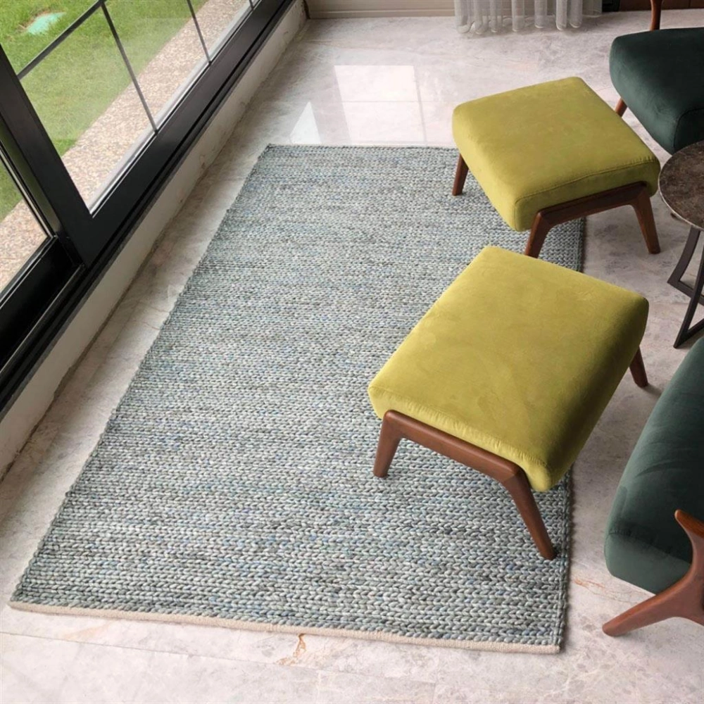 Eko Halı Jade Basketweave Arona XW Naturel Kazak Örgü Desenli El Dokuma Örgü Halı