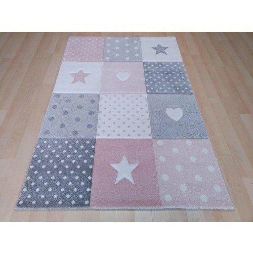 Eko Halı Kids Kds 05 Grey Pink Çocuk Halısı