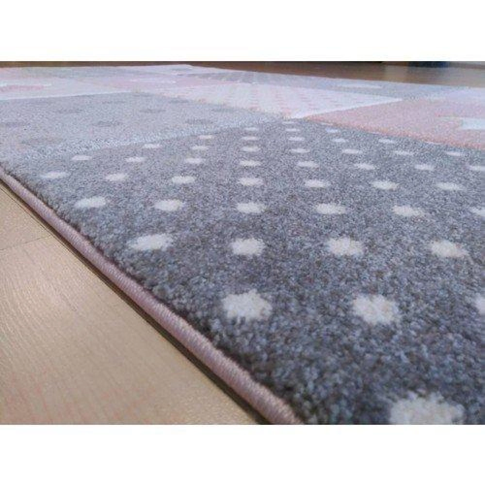 Eko Halı Kids Kds 05 Grey Pink Çocuk Halısı
