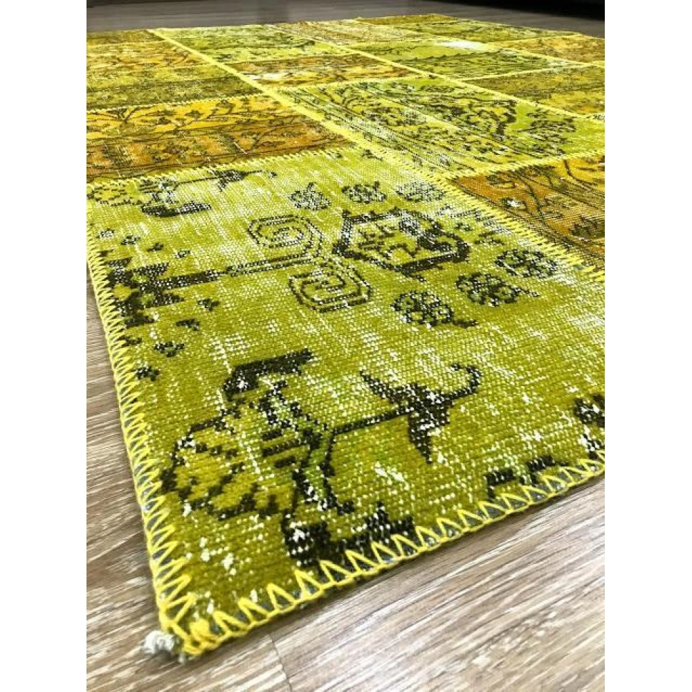 Hoom Rugs Patchwork Sarı KB El Dokuma Kilim