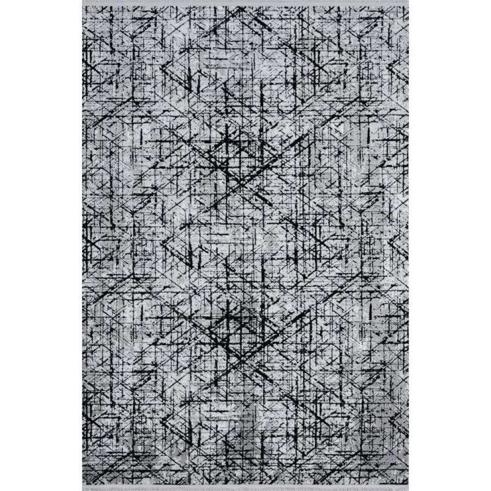 Hoom Rugs Napoli 421 Gri Siyah Modern Salon Halısı