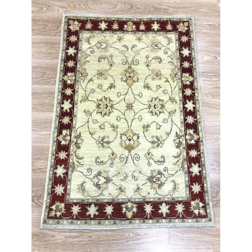 El Dokuma Uşak Halısı Bordo 100x150 1,50 M2
