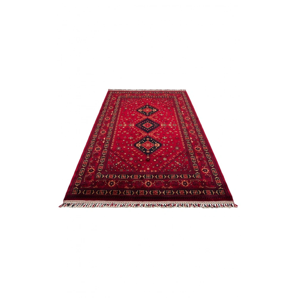 Eko Halı Nostalji 961 Kırmızı Afgan Bambu Uşak Halısı