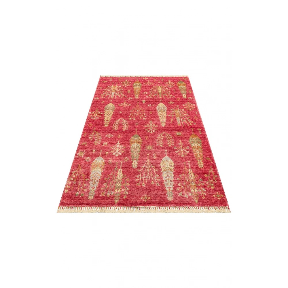 Eko Halı Zara ZR 08 Kırmızı Sonbahar Modern Uşak Halısı