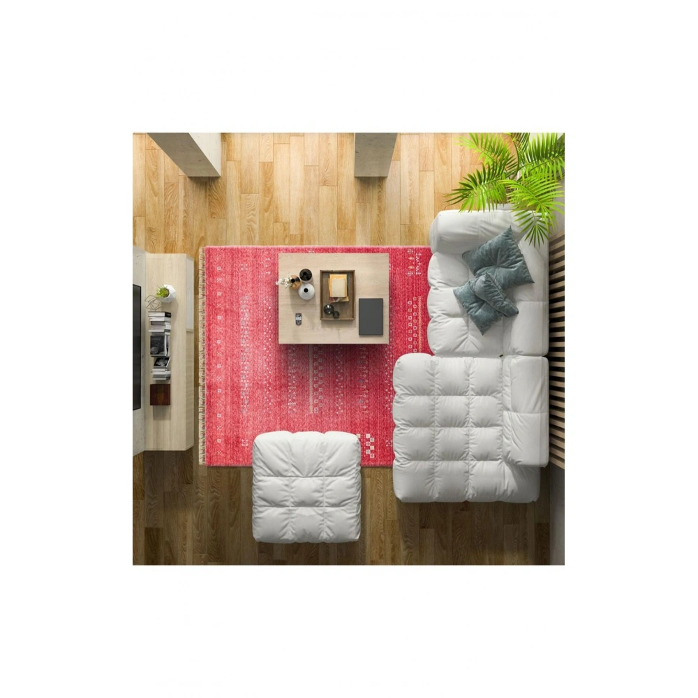 Eko Halı Zara ZR 06 Kırmızı Modern Uşak Halısı