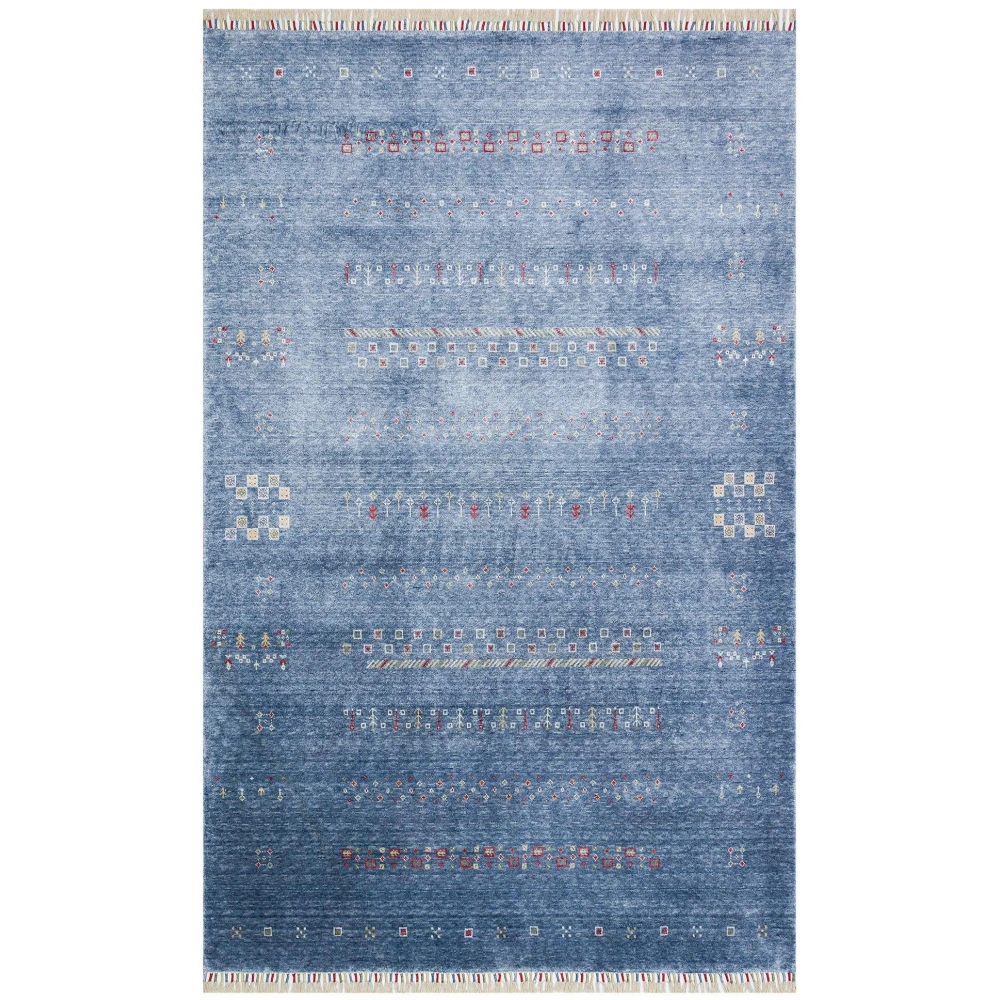 Eko Halı Zara ZR 06 Mavi Modern Uşak Halısı