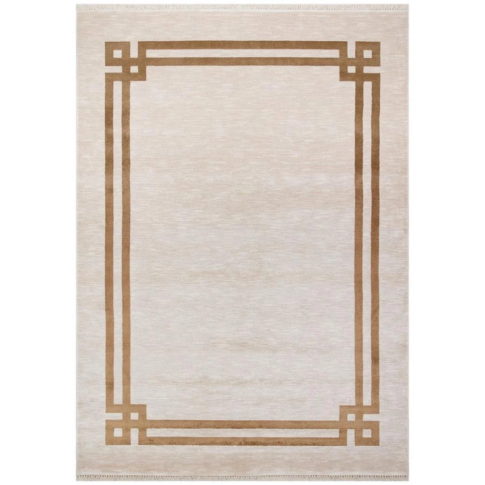 Hoom Rugs York 201 Gold Çerçeveli Modern Salon Halısı
