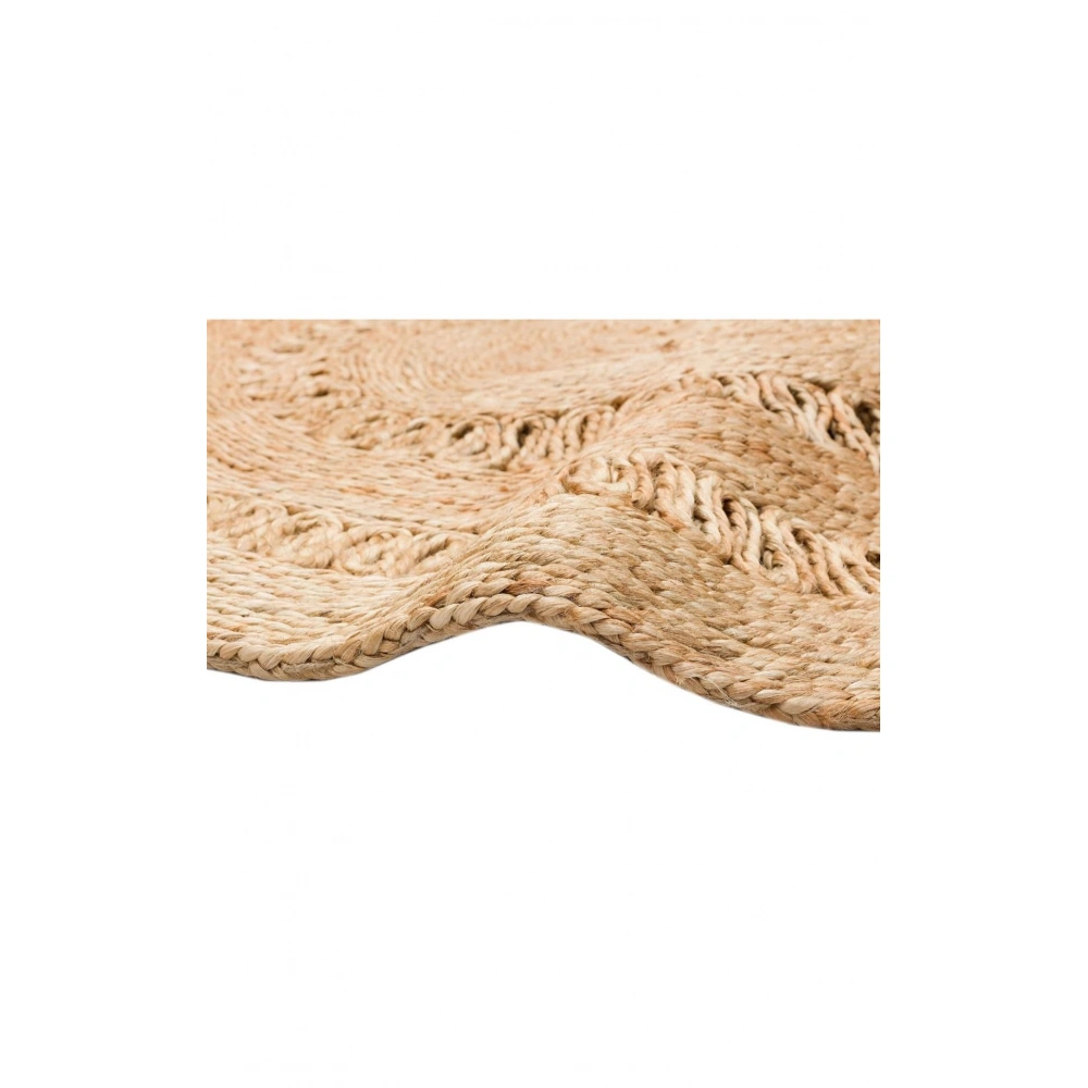 Eko Halı Flatweave CA-122 Natural XW Daire Dekoratif Jüt Kilim