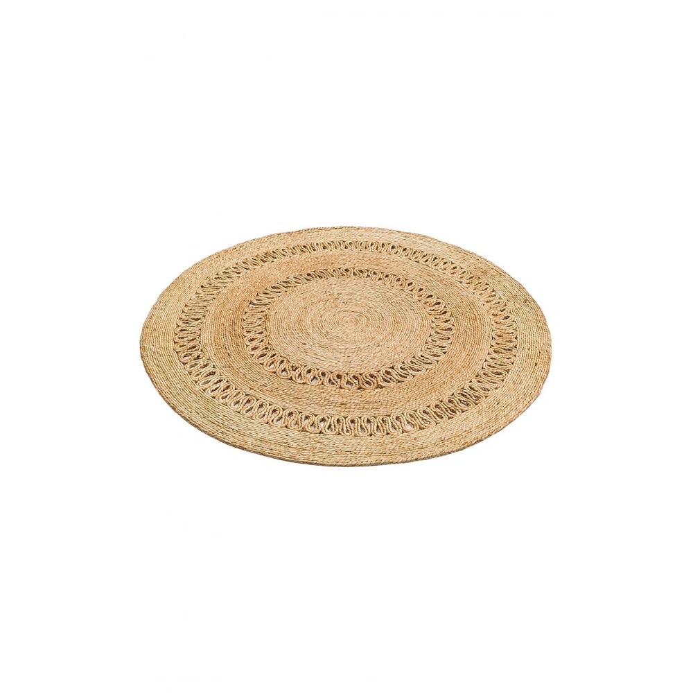 Eko Halı Flatweave CA-122 Natural XW Daire Dekoratif Jüt Kilim