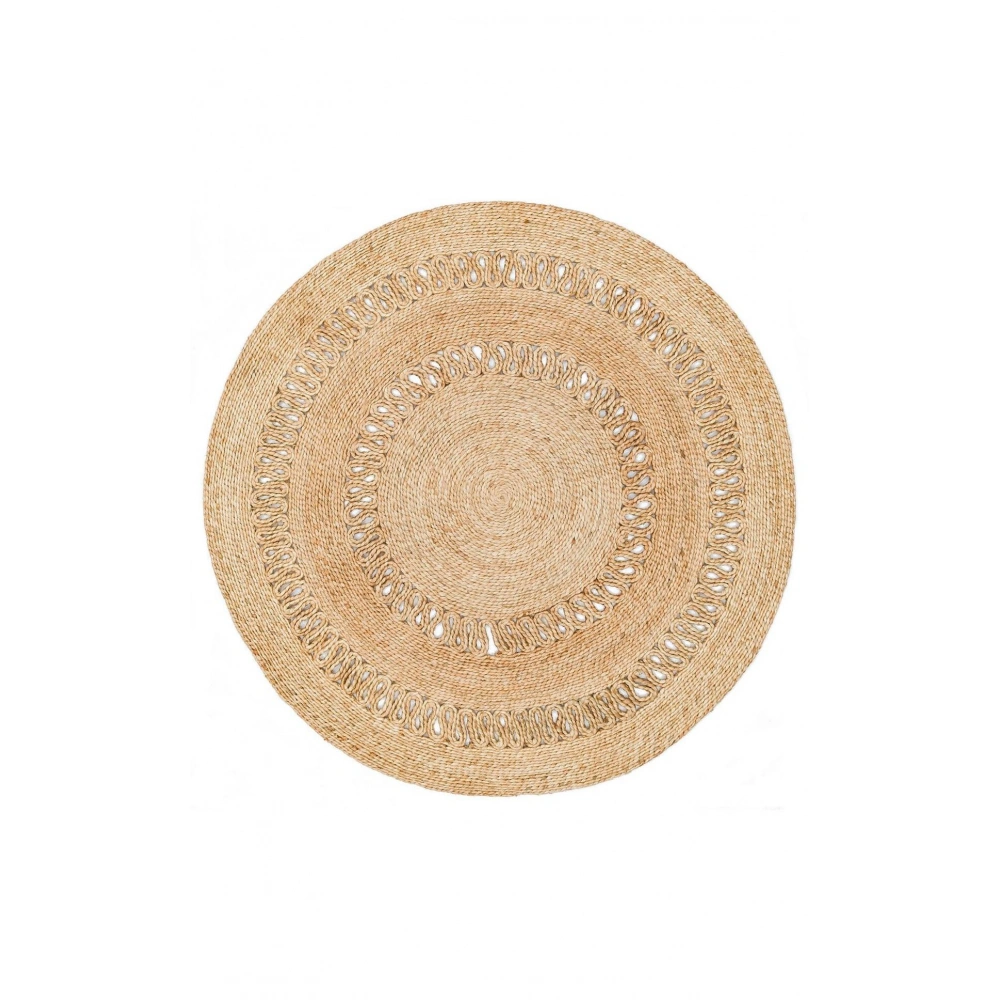 Eko Halı Flatweave CA-122 Natural XW Daire Dekoratif Jüt Kilim