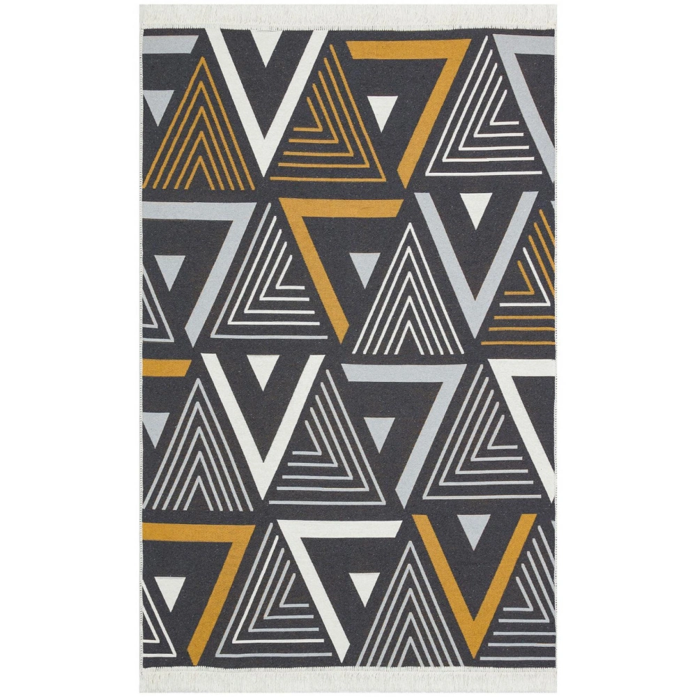 Eko Halı Arya AR 18 Yellow Grey Yıkanabilir Pamuk Kilim