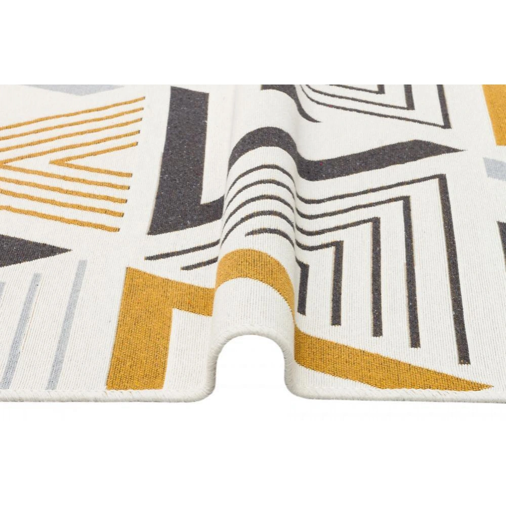 Eko Halı Arya AR 18 Yellow Grey Yıkanabilir Pamuk Kilim
