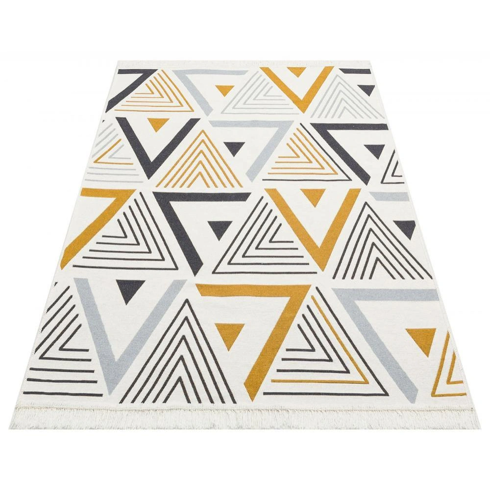 Eko Halı Arya AR 18 Yellow Grey Yıkanabilir Pamuk Kilim