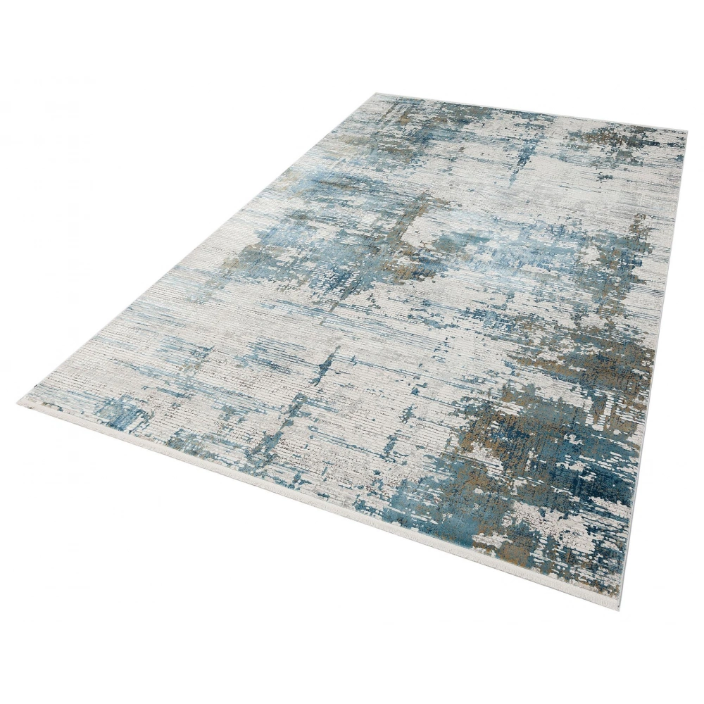 Eko Halı Fresco FS01 Beige Blue Modern Salon Halısı