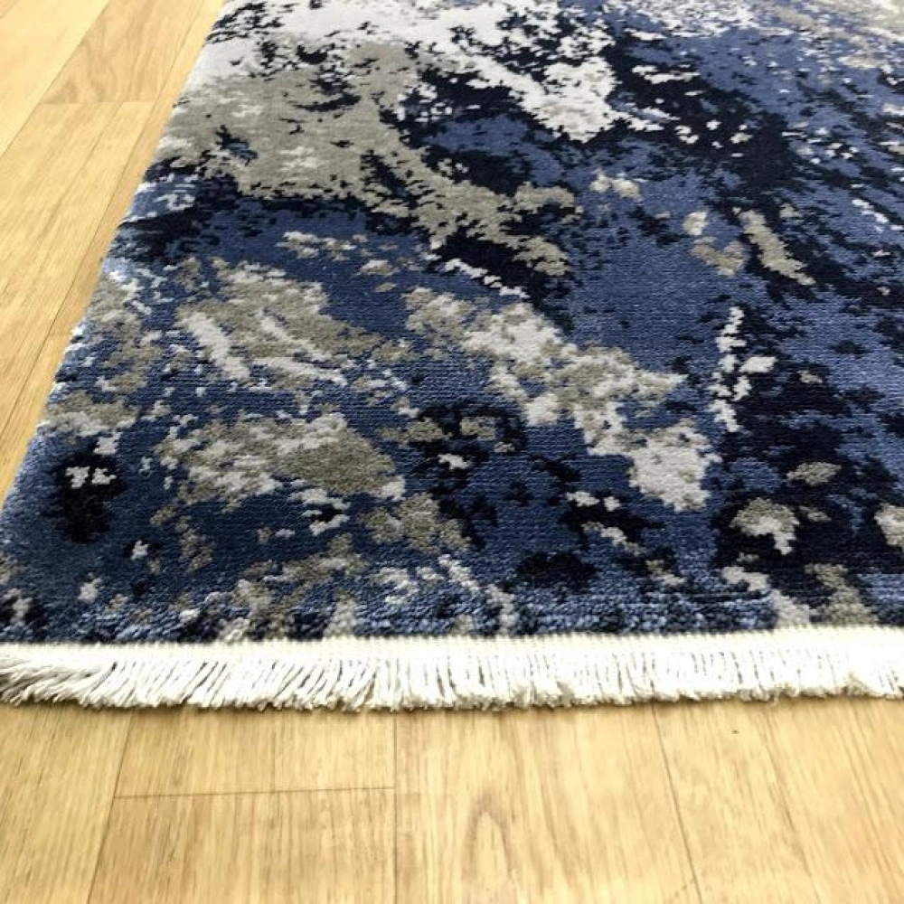 Eko Halı Heritage 626 Grey Blue Modern Bambu Özel Tezgah Halısı