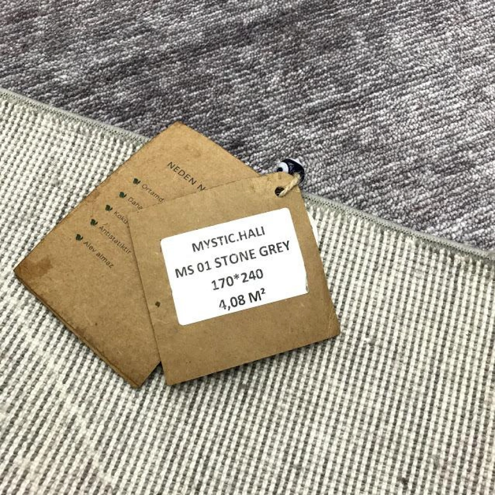 Eko Halı Mystic MS 01 B Stone Gri Modern Uşak Halısı