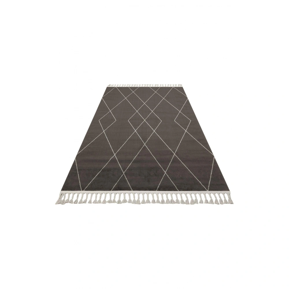 Eko Halı Urban URB 02 Black Grey Etnik Desenlere Sahip Hav Toz Vermez Yumuşak Dokulu Modern Halı