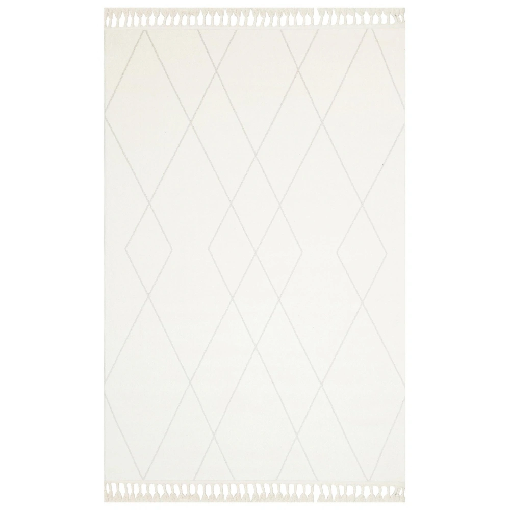 Eko Halı Urban URB 02 White Etnik Desenlere Sahip Hav Toz Vermez Yumuşak Dokulu Modern Halı