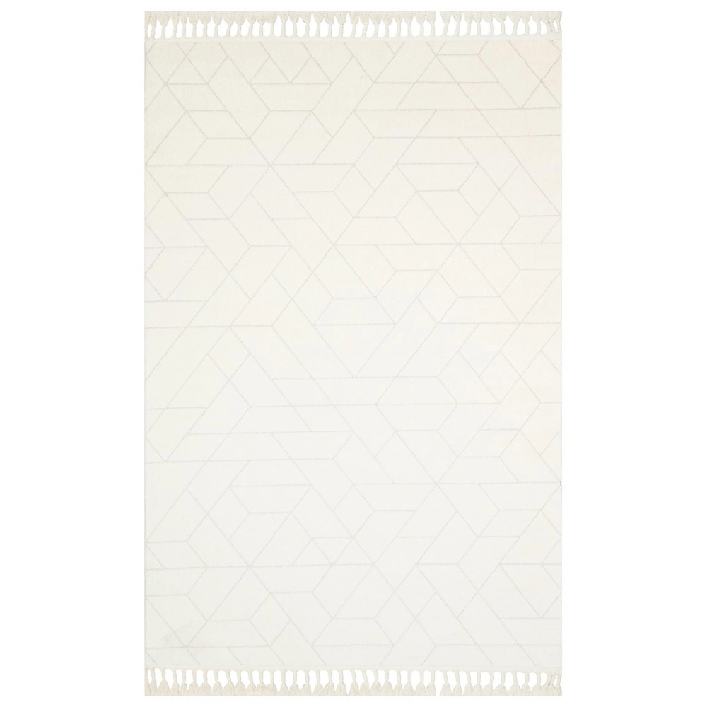 Eko Halı Urban URB 03 White Etnik Desenlere Sahip Hav Toz Vermez Yumuşak Dokulu Modern Halı