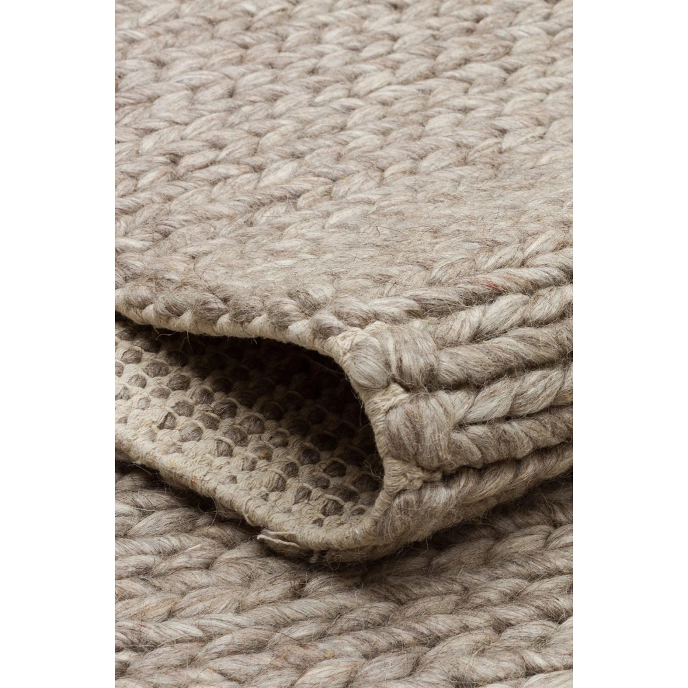 Eko Halı Jade Basketweave Brown Naturel Kazak Örgü Desenli El Dokuma Örgü Halı