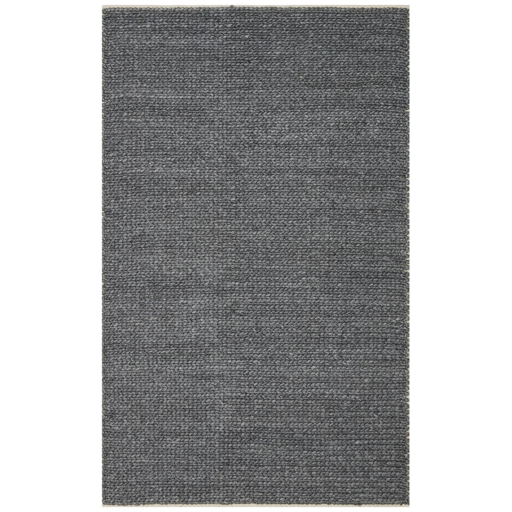 Eko Halı Jade Basketweave Antrasit Naturel Kazak Örgü Desenli El Dokuma Örgü Kilim