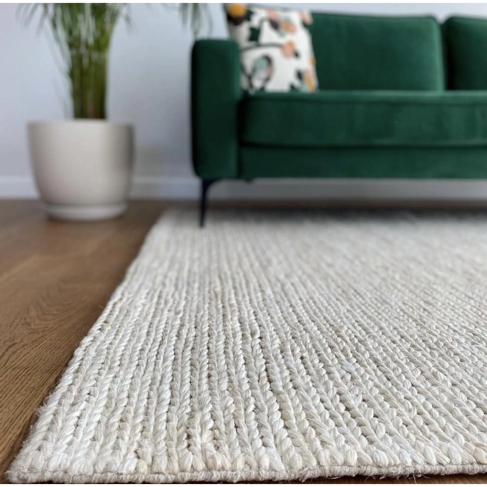 Eko Halı Flatweave Choti White Dekoratif Jüt Kilim